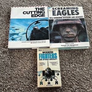 Vintage air fighter and airborne hardback books